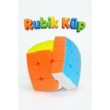 Craftivio 3x3 Hızlı Zeka Küpü - Oval Tasarım Stickerless (Yapışkansız) Rubik Küp - Eğitici Akıl Oyunu - Çok Renkli