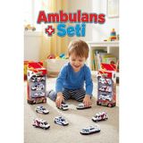 Craftivio 6'lı Metal Ambulans Seti - Diecast Oyuncak Ambulans Ekibi - Dayanıklı Alaşım Model Araçlar - Renkli