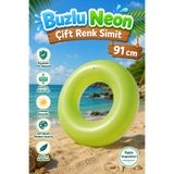 craftivio 91 cm Neon Deniz Simidi Çift Renkli Yetişkin ve Genç Yüzme Havuz Simidi