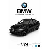 craftivio BMW 3 Serisi 1:24 Ölçek Lisanslı Metal Oyuncak Araba Siyah - Işıklı, Sesli ve Kapıları Açılan Diecast Model