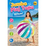 craftivio Dev Boy Şeffaf Renkli Şişme Plaj ve Deniz Topu 107 cm Havuz Oyuncağı