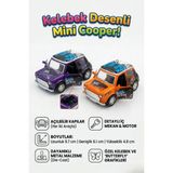 Craftivio Die-Cast Metal Model Araba Kelebek Desenli Açılabilir Kapılı Mini Klasik Oyuncak Araba 9.7 cm