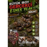 craftivio Gerçekçi Büyük Boy Esnek Oyuncak Yılan 30 cm Çıngıraklı Yılan Figürü Şaka Malzemesi