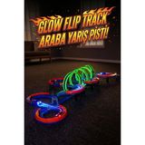Craftivio Glow Speed Track Parlayan Işıklı Yarış Pisti - 360 Derece Takla Atan Araba Oyun Seti (74 Parça)