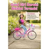 Craftivio Good Girl Dereen Hareketli Bisikletli Bebek Seti 29CM - 13 Parça Aksesuarlı Oyuncak - 3+ Yaş