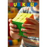 Craftivio Hızlı Dönen 3x3 Zeka Küpü - Stickerless (Etiketsiz) Profesyonel Sabır Küpü - Eğitici Akıl Oyunu - Çok Renkli
