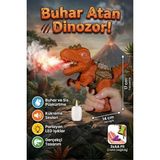 Craftivio Işıklı ve Kükreme Sesli Buhar Atan Kırmızı Dinozor Oyuncak Su Tabancası - Kahverengi