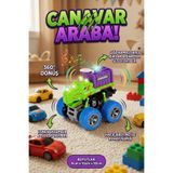craftivio Işıklı Ve Sesli Dinozor Canavar Kamyon - 360° Dönen Sürtmeli Akrobasi Arabası - Oyuncak Araba