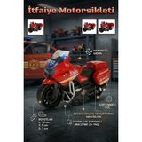 craftivio İtfaiye Kurtarma Motorsikleti Sürtünmeli Hareketli Gidonlu Oyuncak Motor