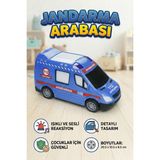 Craftivio Jandarma Arabası Oyuncak Minibüs - Işıklı Sesli Kurtarma Serisi 112 Araçları - Eğitici Oyuncak