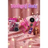Craftivio Kız Çocuk Pembe Oyuncak Kuaför Seti - Fön Makinesi Düzleştirici Tarak Güzellik Oyuncağı - Çok Renkli