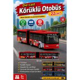 craftivio Körüklü Oyuncak Otobüs Diecast Metal Gövde Çek Bırak 22 cm 1:50 Ölçek