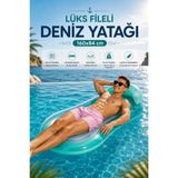 craftivio Lüks Fileli Şişme Deniz Yatağı Havuz Matı Konforlu Başlıklı 160x84 cm