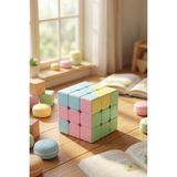 Craftivio Macaron 3x3 Zeka Küpü - Hızlı Pürüzsüz Dönüş Profesyonel - Stickerless Pastel Renkli Sabır Küpü - Çok Renkli