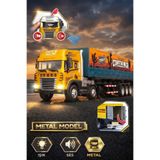craftivio Metal Kabin Işıklı Sesli Konteyner Tır Oyuncak - 38 cm Büyük Boy Çek Bırak Kamyon