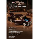 craftivio Motor Max 1:24 1949 Ford Coupe Model Araba Metal Diecast - Bordo