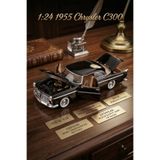 craftivio Motor Max 1:24 1955 Chrysler C300 Siyah Die-cast Model Araba - Açılır Kapı, Kaput ve Bagaj