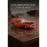 Craftivio Motor Max 1:24 1969 Pontiac Gto Judge Turuncu Diecast Model Araba Lisanslı Açılır Kapı ve Kaput