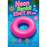 craftivio Neon Deniz Simidi 91 cm Yetişkin ve Büyük Çocuk Havuz Simidi