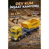 Craftivio Oyuncak Büyük Boy Dev Hafriyat Kamyonu - Sesli Işıklı Hareketli Damperli Inşaat Tırı (30 Cm)