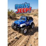 Craftivio Oyuncak Polis Jeep Arazi Aracı - Sürtmeli Off-Road Polis Arabası - Mavi/beyaz - Renkli