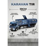 craftivio Oyuncak Tır Ve Karavan Seti - 39cm Büyük Boy Metal Kupa Işıklı Sesli Çek Bırak Oyuncak Araba
