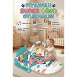 Craftivio Piyanolu Bebek Oyun Halısı - Müzikli Işıklı Dinozor Temalı Jimnastik ve Aktivite Merkezi (73X56 Cm) - Çok Renkli - 70 x 50 cm