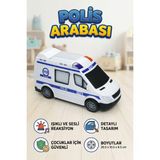 Craftivio Polis Arabası Oyuncak Minibüs - Işıklı Sesli Kurtarma Serisi 112 Araçları - Eğitici Çocuk Oyuncak