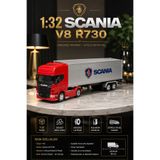 craftivio Scania V8 R730 1:32 Ölçek Metal Diecast Tır Ve Dorse Maketi 55 cm Büyük Boy