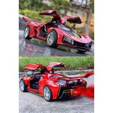 Craftivio Sesli Işıklı Buhar Atan Metal Die Cast Model Kırmızı Spor Oyuncak Araba 20X8X5 cm - Renkli