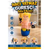 craftivio Şişme Hacıyatmaz Güreşçi Çocuk Boks Torbası Enerji Atma Oyuncağı 94x74 cm 3+ Yaş
