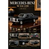 craftivio Siyah Mercedes-Benz W114 220 Klasik Metal Maket Araba 1:32 Ölçek 12 cm Diecast Koleksiyon