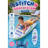 craftivio Stitch Desenli Çocuk Şişme Sörf Deniz Yatağı Tutacaklı Havuz Oyuncağı 114x46 cm