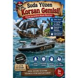 craftivio Suda Yüzen Pilli Korsan Gemisi 20 cm Banyo ve Havuz Oyuncağı 3+ Yaş