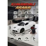 Craftivio Uzaktan Kumandalı Araba 1:24 Ölçek Yarı Fonksiyonlu Ileri Geri Hareketli Oyuncak Spor Araba - Beyaz