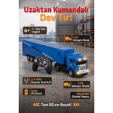 Craftivio Uzaktan Kumandalı Dev Tır 50 cm Büyük Boy Oyuncak Kamyon 1:32 Ölçek - Lacivert