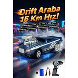 Craftivio Uzaktan Kumandalı Drift Arabası Rc Araba Işıklı Şarjlı 15 Km/h Hızlı Oyuncak Araba - Mavi