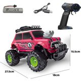Craftivio Uzaktan Kumandalı Full Fonksiyon Şarjlı Işıklı Off Road Oyuncak Araba 27.5 cm - Pembe