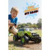Craftivio Uzaktan Kumandalı Full Fonksiyon Şarjlı Işıklı Off Road Oyuncak Araba 27.5 cm - Yeşil