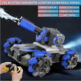 Craftivio Uzaktan Kumandalı Şarjlı Akrobatik Tank Araba Su Püskürten Işıklı Buharlı 360° Drift Arabası - Lacivert
