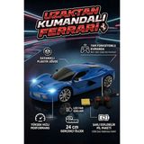 Craftivio Uzaktan Kumandalı Şarjlı Araba 24 cm Işıklı Ferrari & Lamborghini Model Full Fonksiyonlu Oyuncak - Lacivert