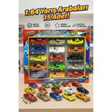 Craftivio Vardem 15'li Metal Model Araba Seti 1:64 Ölçek Die-Cast Yarış Arabaları - 7 cm