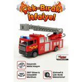 Craftivio Vardem Die-Cast 360° Döner Merdivenli Itfaiye Kamyonu - Metal Alaşım Çek-Bırak Oyuncak