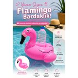 craftivio Yüzen Şişme Flamingo Bardaklık Havuz Ve Deniz İçi İçecek Tutucu Aksesuarı