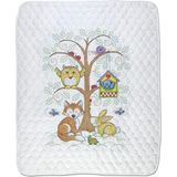 Crafts Kanaviçe Yorgan Seti Bebek Ormanı Için Damgalı - Renkli - 100 x 100 cm