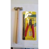 craftsy Kuyumcular ve Hobiciler için mini çekiç çift taraflı 80gr + takıcılar için bit sıkıştırma pensesi