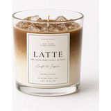 Craftto Latte Kokulu Soya Mum 230 gr - Dekoratif Cam Mum, Ev Kokusu, Uzun Yanma Süreli - Bej - Beyaz