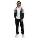 Cramp Spor Sabit Kapüşonlu Cepleri Fermuarlı Erkek Outdoor Rüzgarlık Ceket