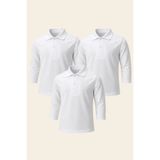 CRASSİ Erkek Çocuk Polo Yaka Okulluk Lakost 3'lü Set Uzun Kol Sweatshirt Beyaz Renk