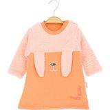 Crassi Kız Bebek Elbise Dance Bunny Nakışlı Kışlık Şardonlu - 6 Ay - Turuncu